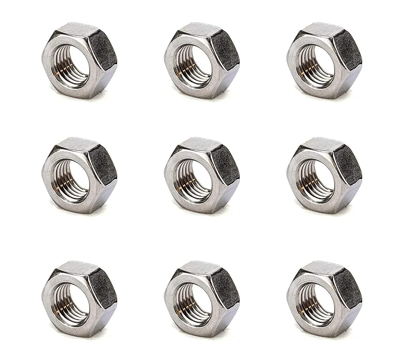 M3 (3mm Inside Diameter) Steel Hex Nuts, Zinc Plated (Pack of 50)