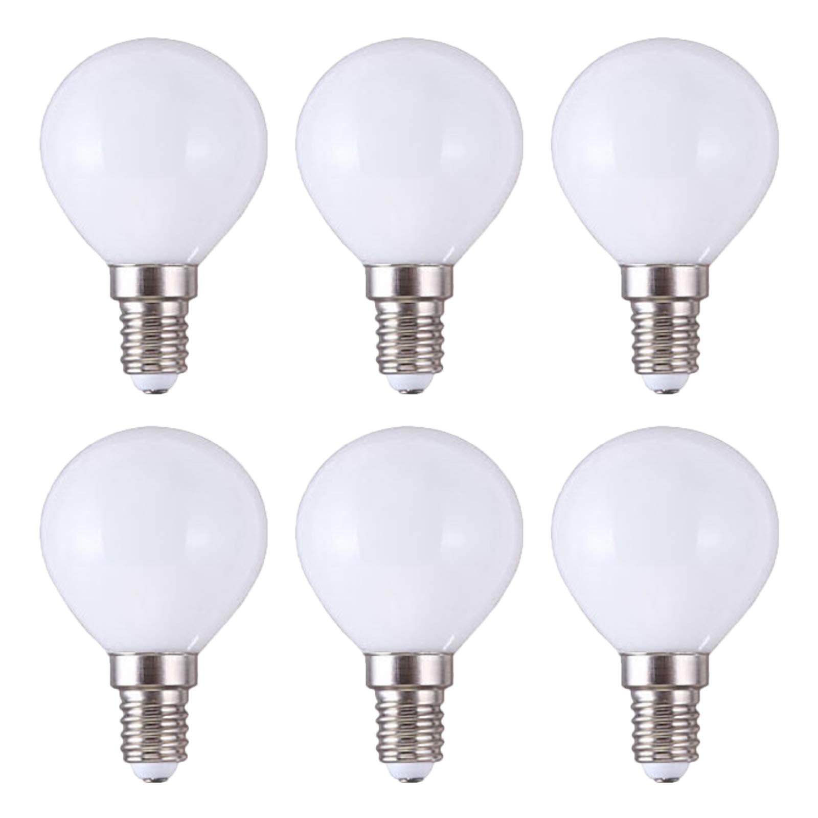 G45 LED Bulb 5W Globe Vanity Light Bulb E14 Candelabra Base 50W Equivalent Warm White 3000K LED Round Light Bulb 500LM for Makeup Mirror Bathroom Home Lighting, 6 Pack