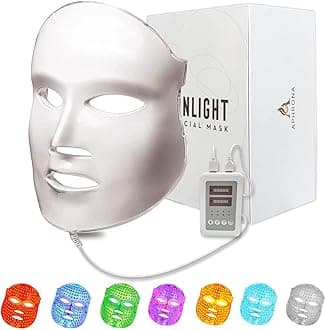 FDA cleared|Aphrona LED therapy device Facial Skin Care Mask -Blue & Red Light Treatment Photon Mask (White)