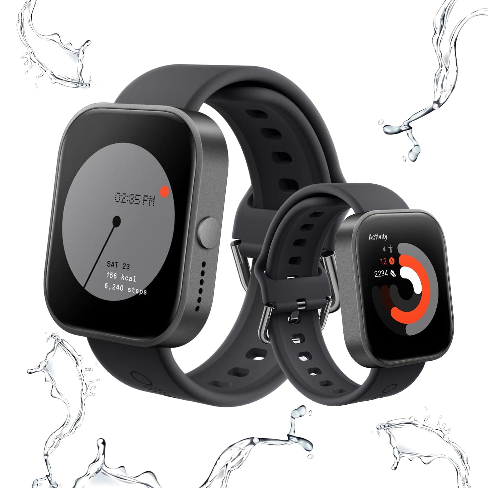 CMF BY NOTHING Watch Pro Smartwatch,1.96'' AMOLED Display, IP68 Water Resistant Multi-System GPS Fitness Tracker with Health Monitoring, 13Day Battery Life, Black Grey