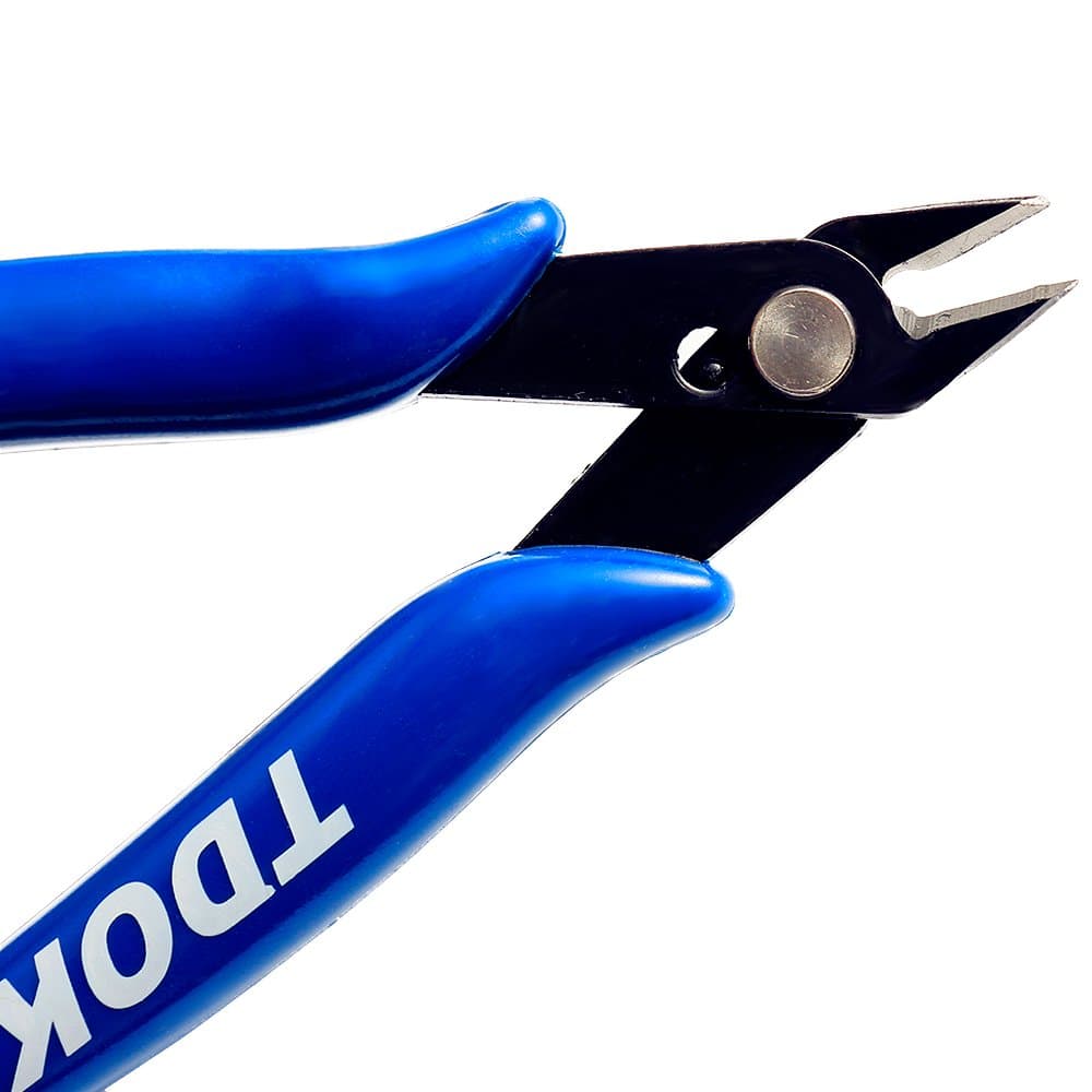 TDOK Wire Cutters Electronic Flush Cutter Internal Spring Cutting Pliers (Blue)