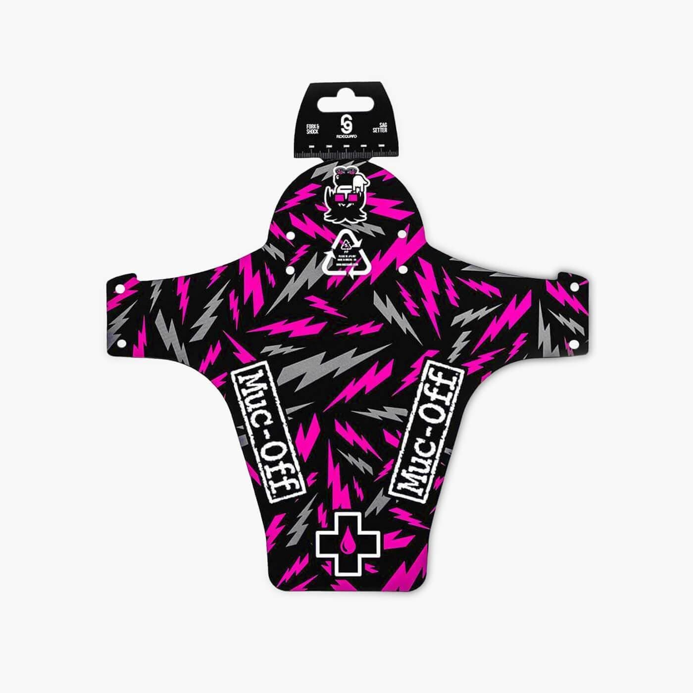 Muc-Off Front Ride Guard, Bolt - Lightweight, Plastic Mud Guard For Mountain Bikes - Made From 100% Recycled Plastic