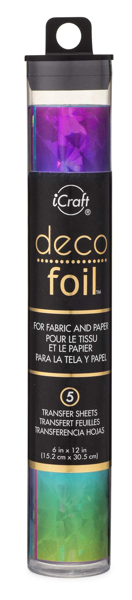 Deco Foil Specialty Transfer Sheets 6"X12" 5/Pkg-Rainbow Shattered Glass