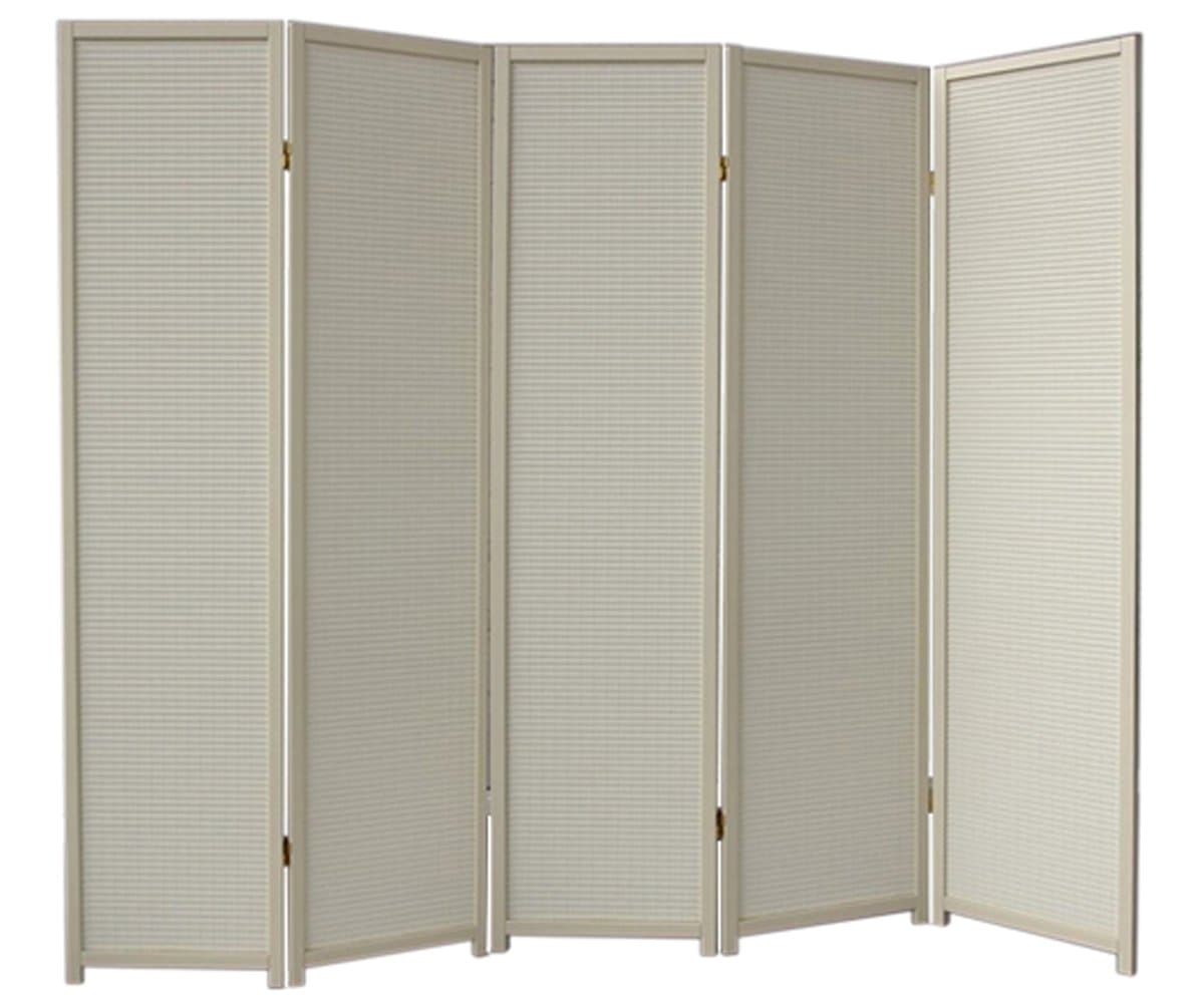 CREMO WOOD ROOM DIVIDER - 5 PANEL DOUBLE SIDED FOLDABLE PRIVACY SCREEN - THESE ARE HIGH QUALITY DRESSING SCREENS / PARTITIONS FROM ROOM DIVIDERS UK