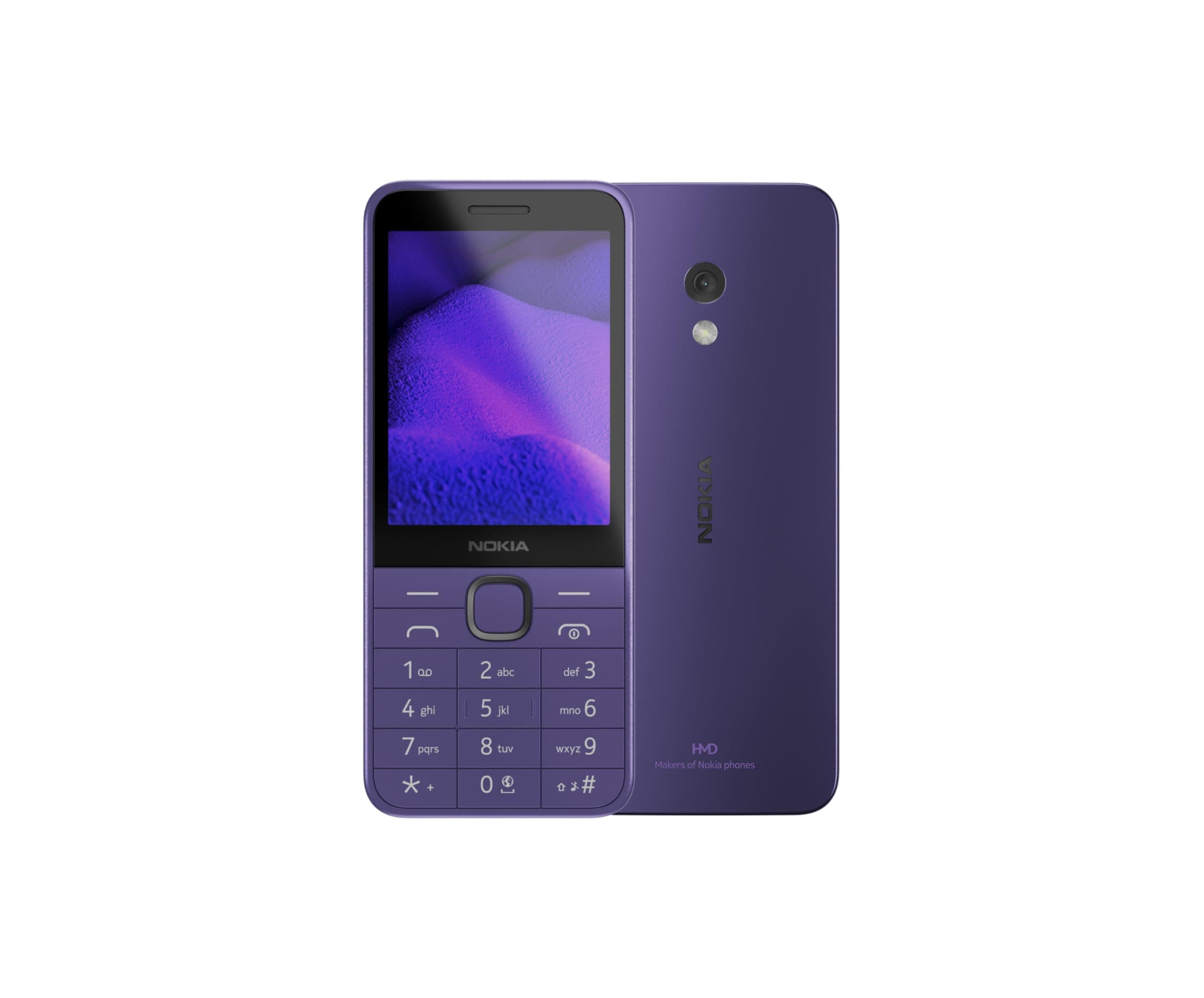 Nokia 235 4G Feature Phone with Bluetooth, MP3 Player, 2MP Camera, Snake and Long Battery Life - Purple