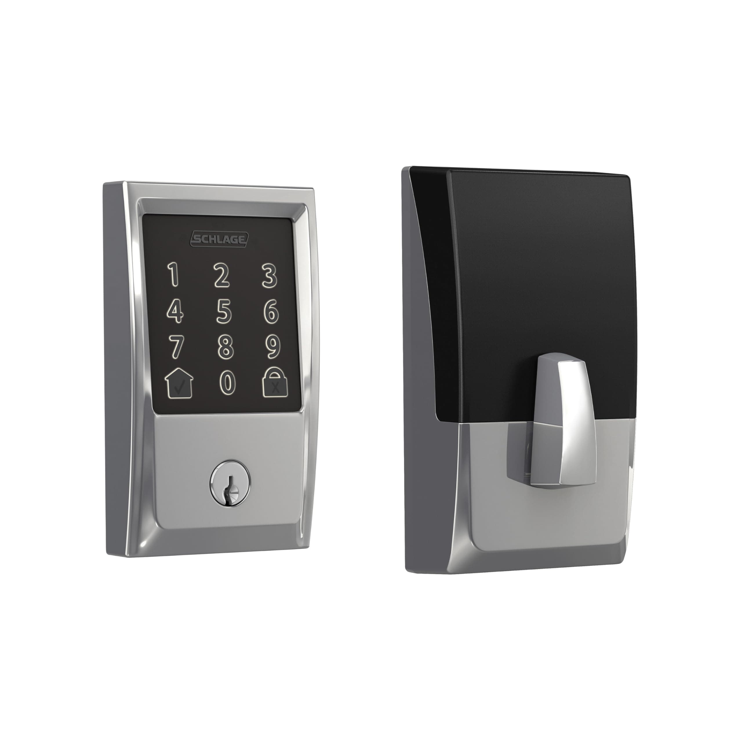 Encode Smart WiFi Deadbolt with Century Trim In Bright Chrome