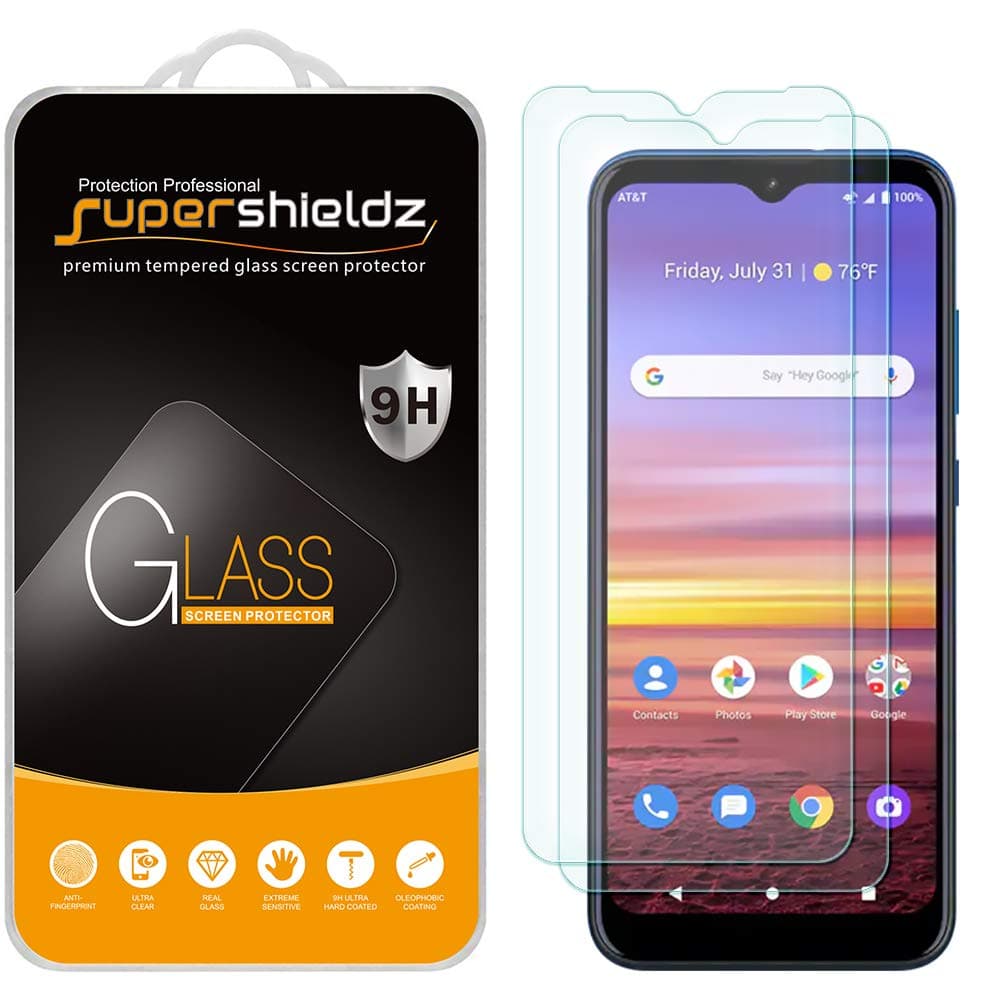 Supershieldz(2 Pack) Designed for AT&T Radiant Max (6.5 inch) Tempered Glass Screen Protector, Anti Scratch, Bubble Free