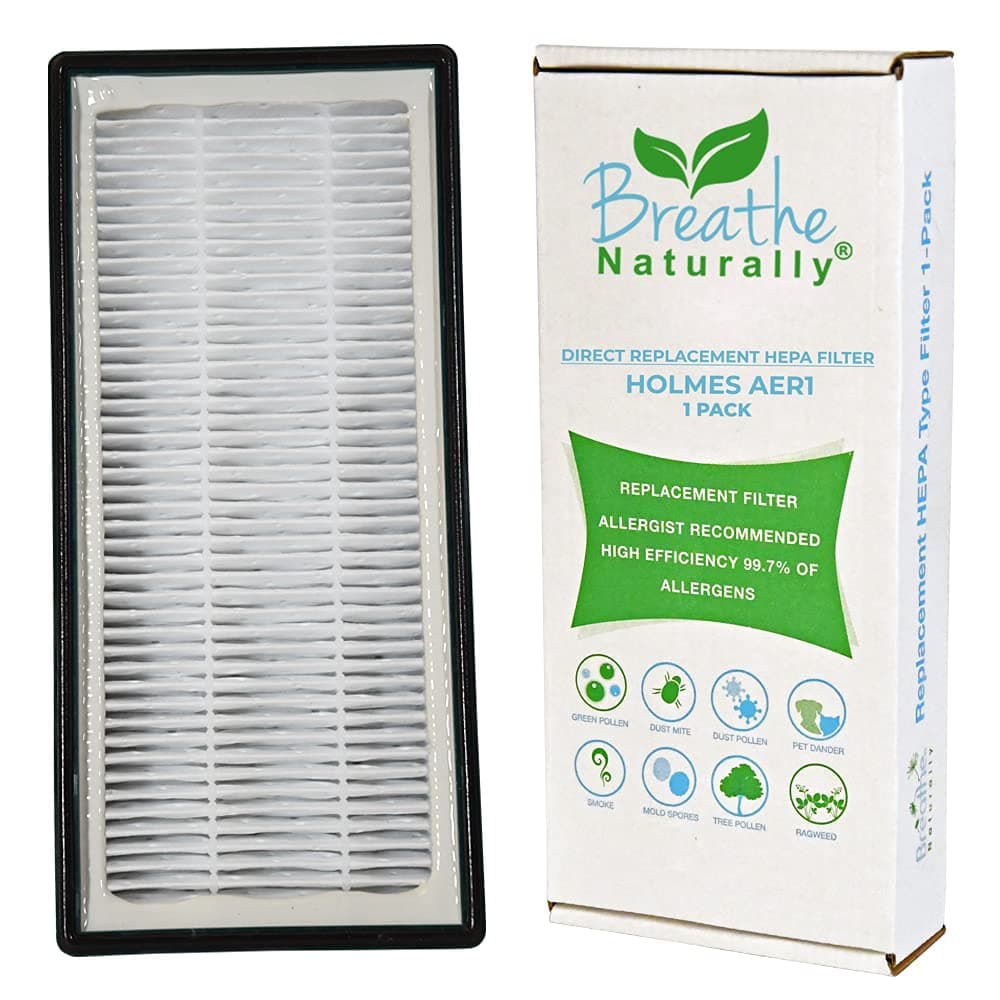 Total AER1 Replacement HEPA Filter + Carbon Pre Filter for Holmes AER1 Series Air Purifiers, 1 Pack