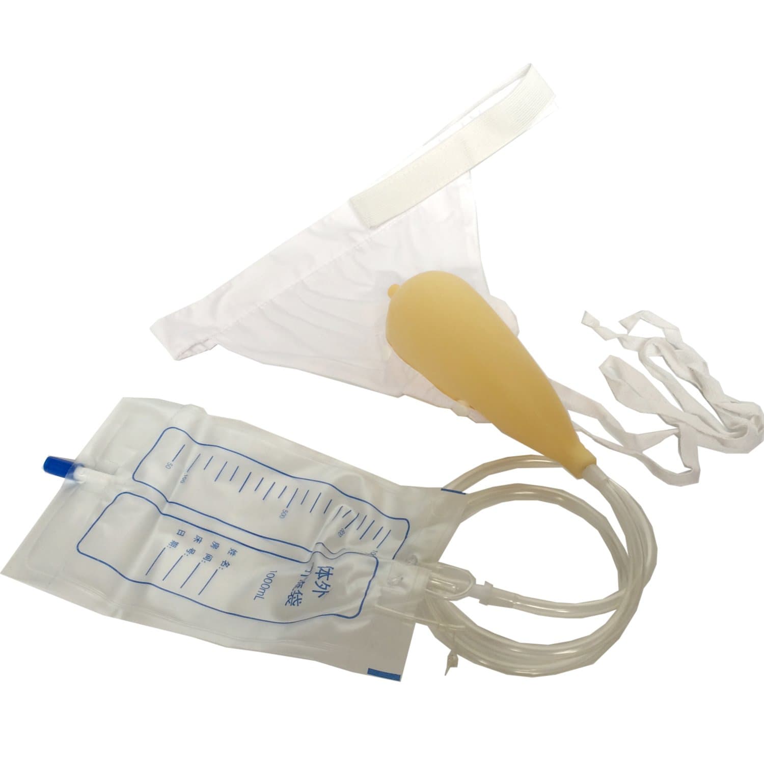 Portable External Urine Collection Device with Urine Bag for Elderly Male or ED UKA04