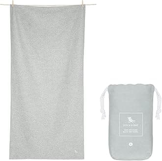 Dock & Bay Customized Beach Towel - Quick Dry, Sand Free - Compact, Lightweight - 100% Recycled - Includes Bag - Essential - Mountain Grey - Large