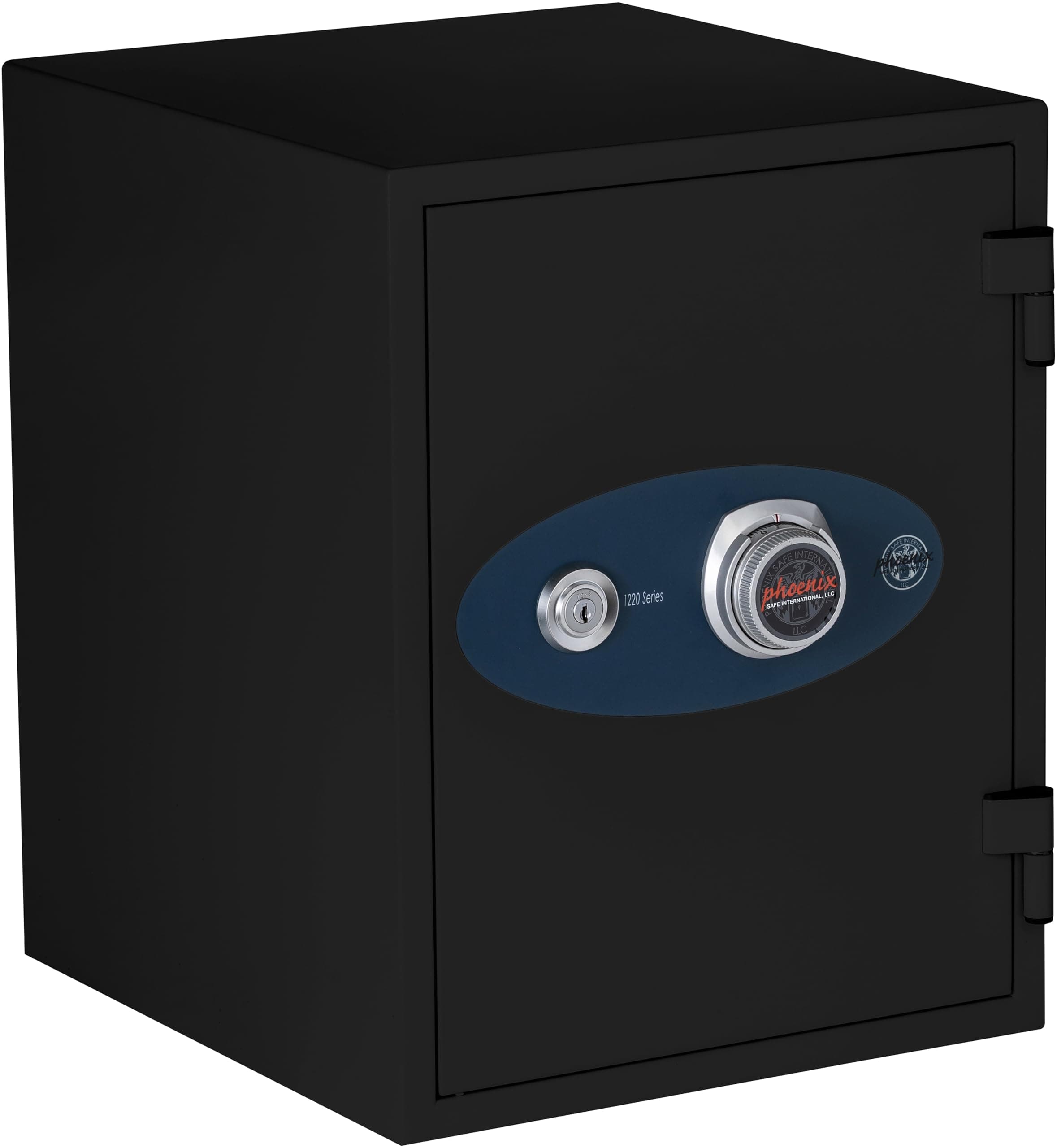 Olympian 1-Hour Fire Rated Fireproof Safe - Dual Control Dial and Key Lock - Bolt-Down Kit Included - For Home or Office 1.3 cu ft, Black Finish, Model 1223B