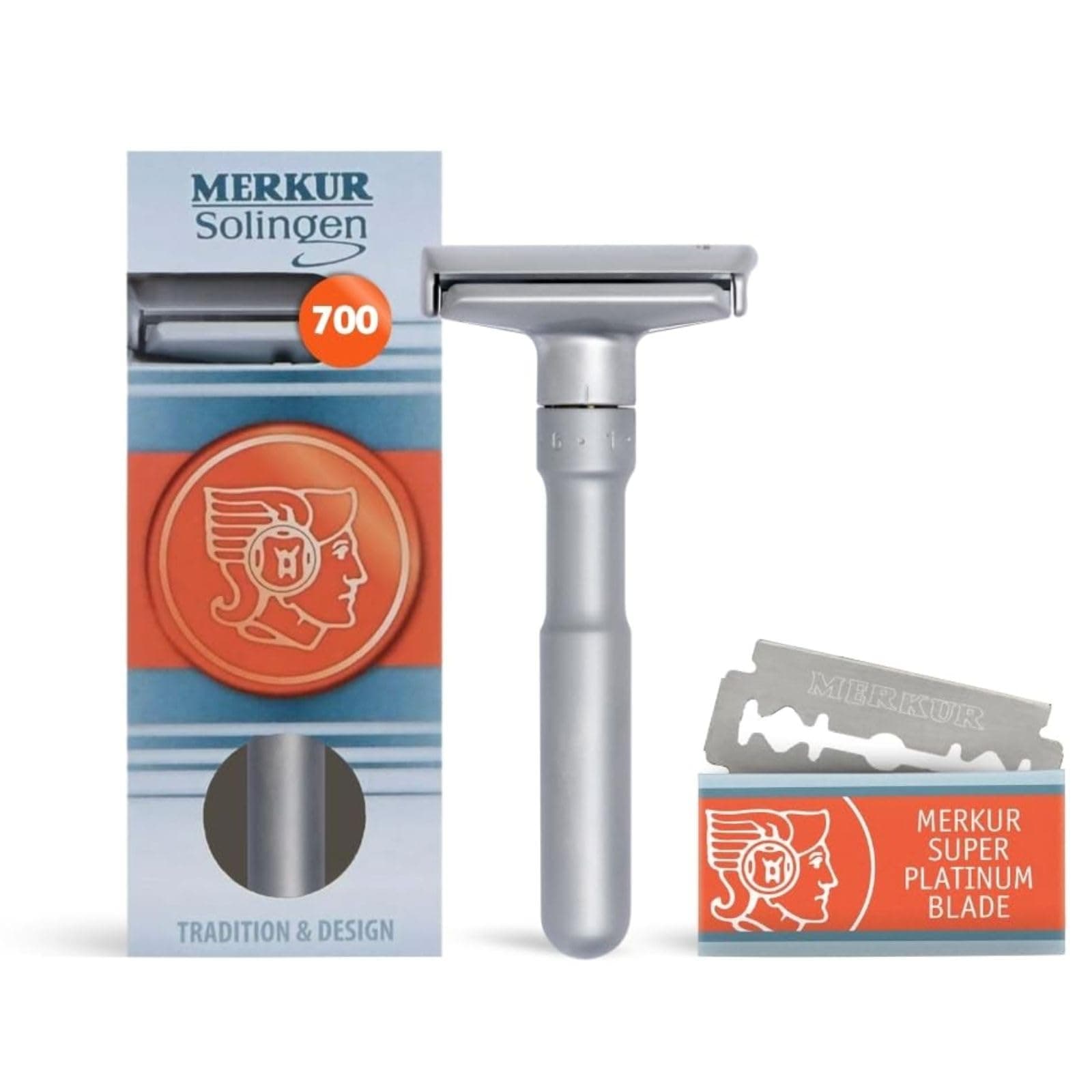 Futur 700002 Adjustable Double Edge Safety Razor, Matt Chrome Finish