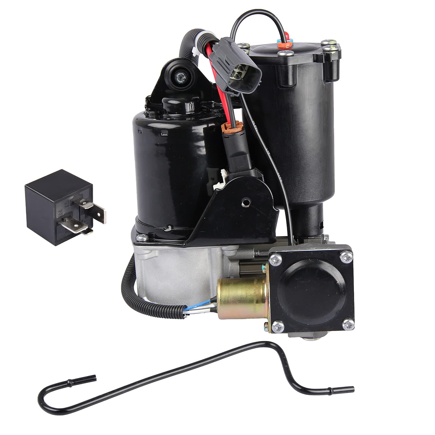 Docas Air Suspension Compressor Pump Replacement For Land Rover LR3 2005-2009 / LR4 2010-2013 / Range Rover Sport 2006-2013 LR023964 LR015303 (6 Pins Connector) w/Relay Hita-chi Version
