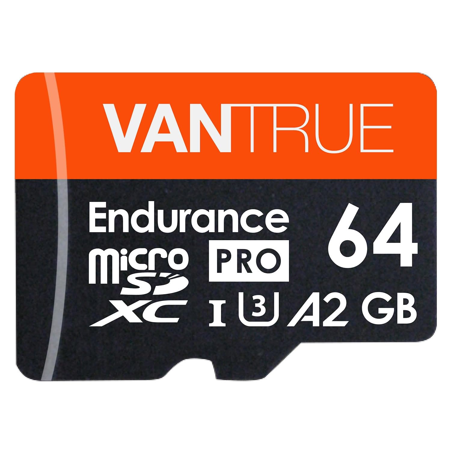 VANTRUE 64GB Micro SD Card U3 High Speed Class 10 UHS-I MicroSD Memory Card 4K UHD Video Recording Micro SD Card Drive Recorder Action Camera Surveillance Camera (64GB)