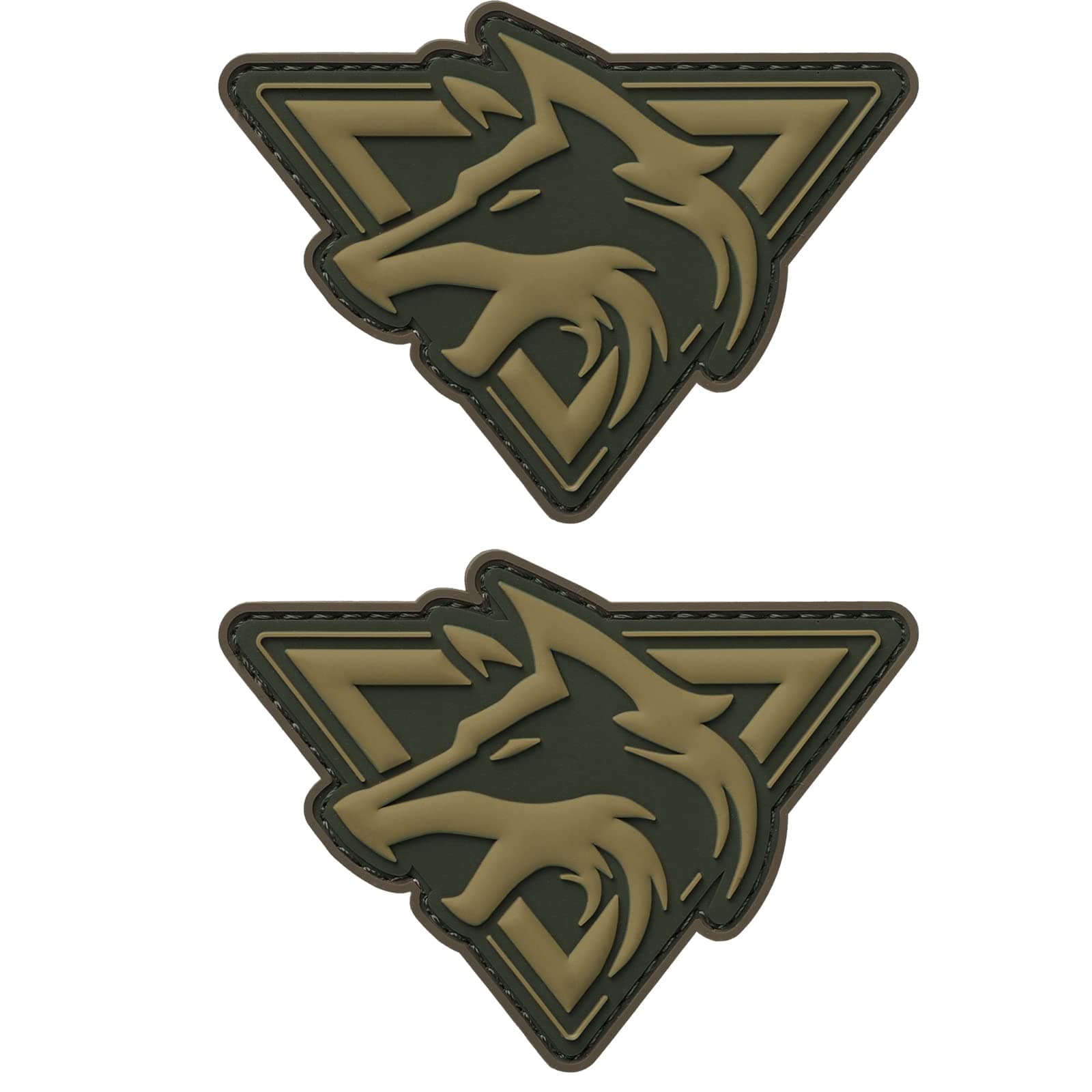 Morale Patch of Wolf, Tactical Patch PVC Loop and Hook Patches 3D Morale Applique for Backpacks Caps Vest Tactical Gears -2 Pcs