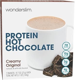Protein Hot Chocolate, Hot Cocoa, Low Sugar, Low Carb, Keto Friendly & Gluten Free (7ct)