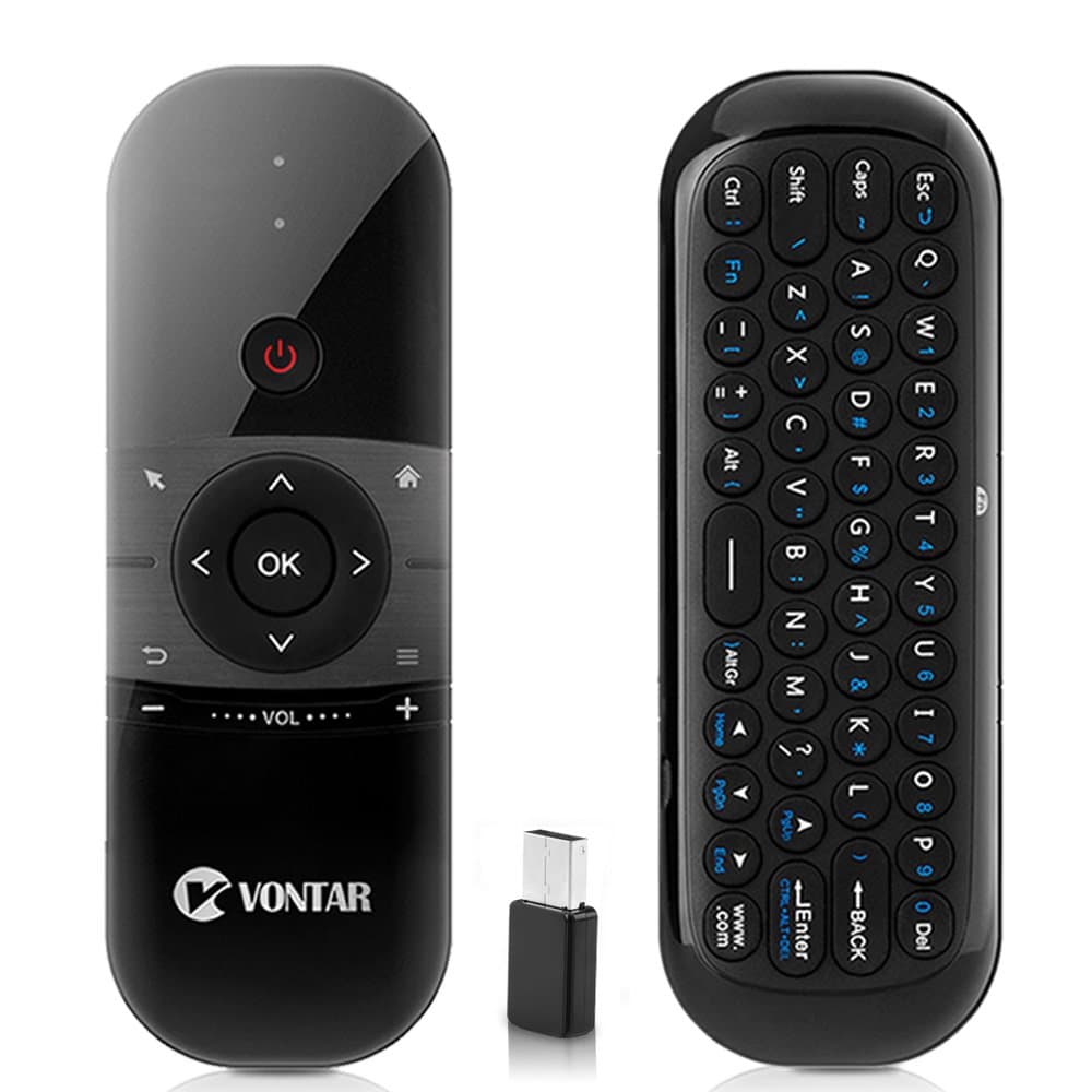 Air Remote Mouse with Keyboard for Android tv Box 8.1,V VONTAR 2.4GHz Mini Wireless Keyboard with Gyro for Android Box/Laptop/PC/Projector/X96 Mini T9 /Media Player W1