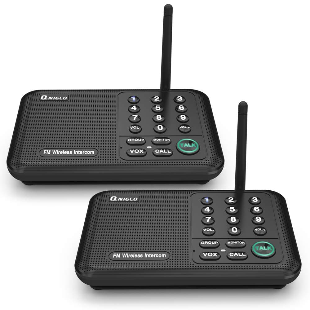 Intercoms Wireless for Home, 5280 Feet Long Range House Intercom System, 10 Channels Intercoms System for Business, Room to Room Intercom System for Elderly, 2 Way Audio Intercom for Office/Classroom