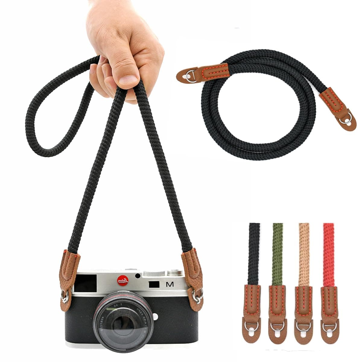 Eorefo Camera Strap Vintage 100cm Camera Rope Strap Neck Shoulder Belt Strap for Mirrorless and DSLR Camera.