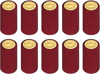 uxcell 100Pcs PVC Heat Shrink Capsules Wine Bottle Capsules Shrink Cap Wrap Shrink Top Cover for Wine Cellars and Home Kitchen, Dark Red 30x60mm, 1.18 x 2.36 Inch
