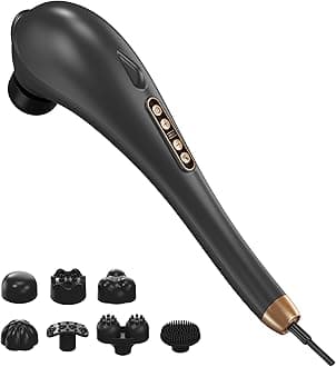 Back Massager, Deep Tissue Massager, Massage Machine for Pain Relief, Hand Held Massage Tool, Electric Percussion Body Relax Machine, Handheld Relaxation Tool