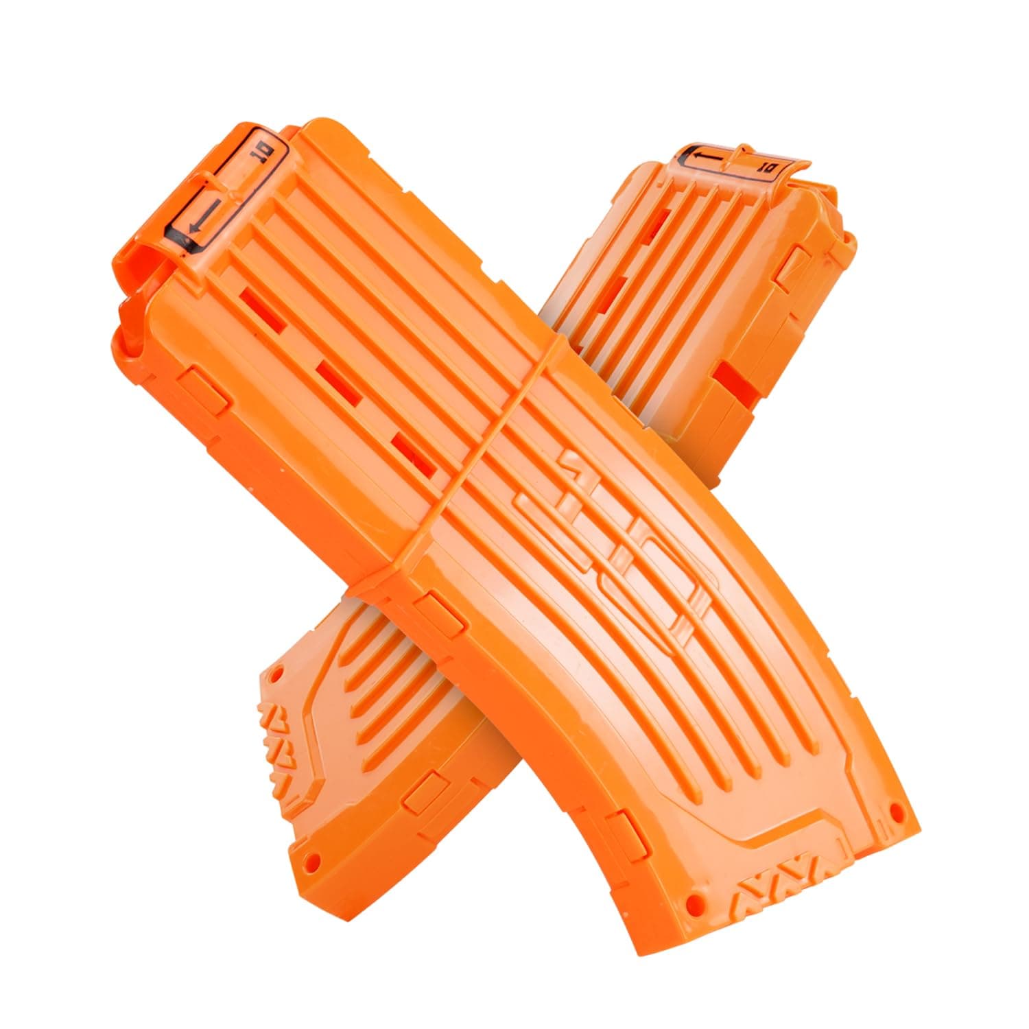 EKIND 10 Darts Clips Soft Bullet Quick Reload Clips Compatible for Nerf Elite Magazine Toy Gun (Orange, 2Pcs)