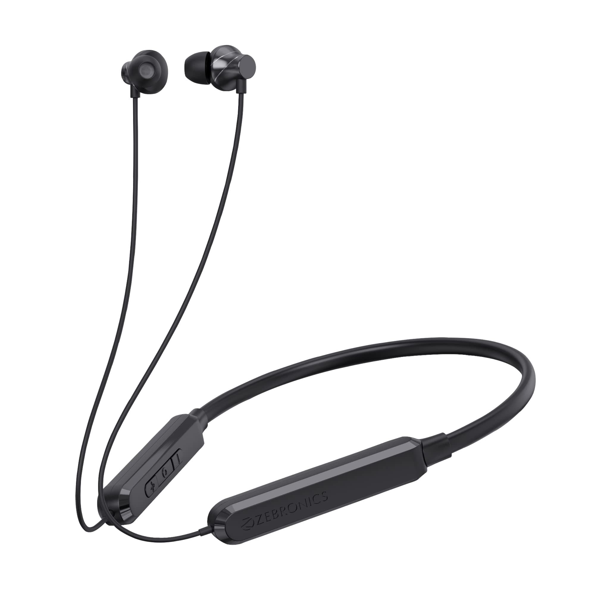 ZEBRONICS Jumbo LITE with 70 Hours Backup, Bluetooth v5.2 in Ear Wireless Neckband, Fast Charging, ENC Calling, Gaming Mode(Upto 50ms), Voice Assistant, Dual Pairing, Splash Proof, and Type C(Black)