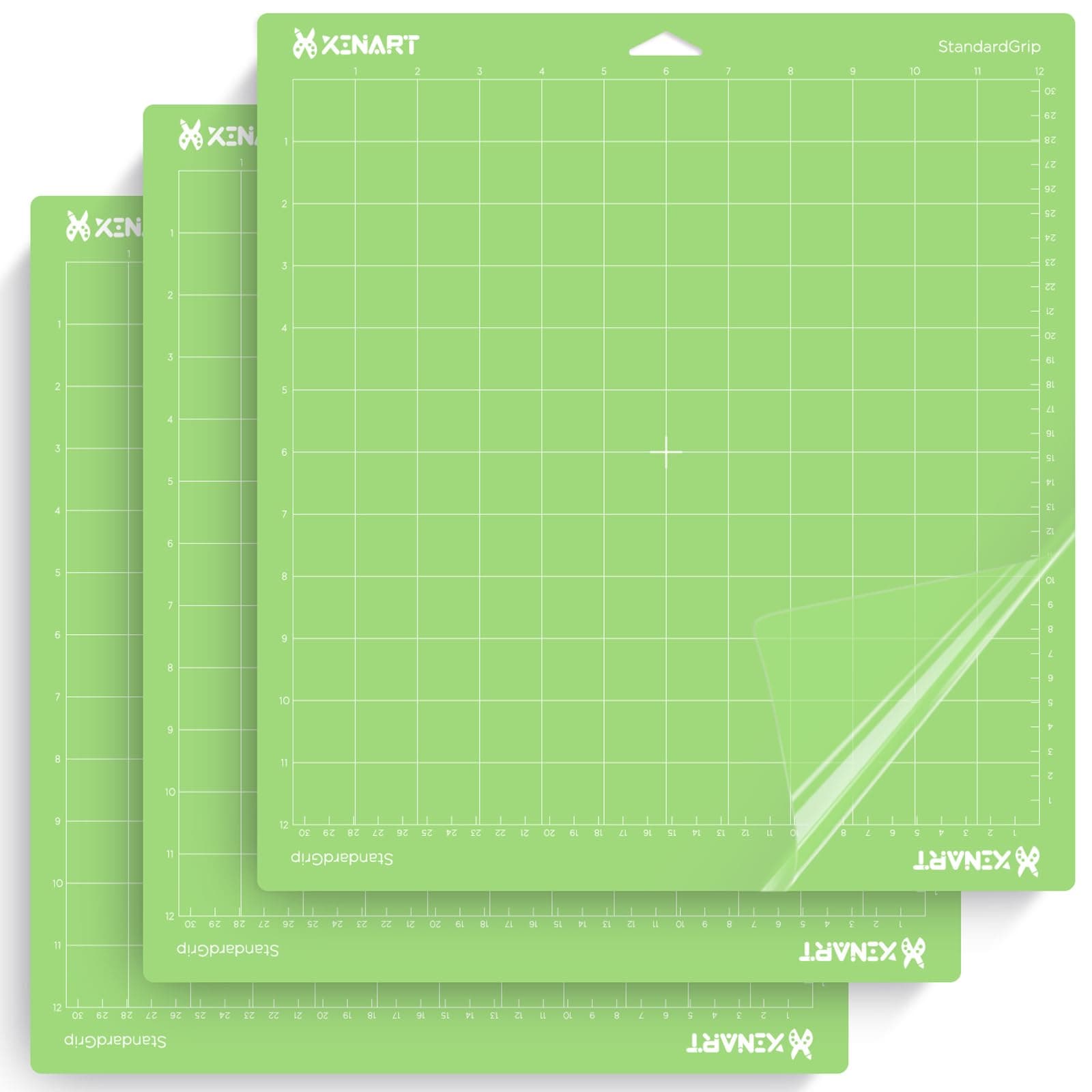 Cutting Mats for Cricut, Compatible with Cricut Maker 3/Maker/Explore Air 2/Air One/Explore 3 Cutting Mats Accessories 3 Pack Green StandardGrips Adhesive 12"X12" (30.5cmX30.5cm)