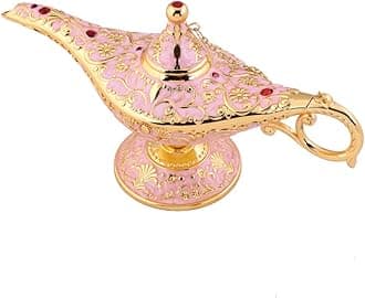 Usany Collectable Rare Legend Aladdin Magic Genie Light Lamp Pot Classic (Purple gold)