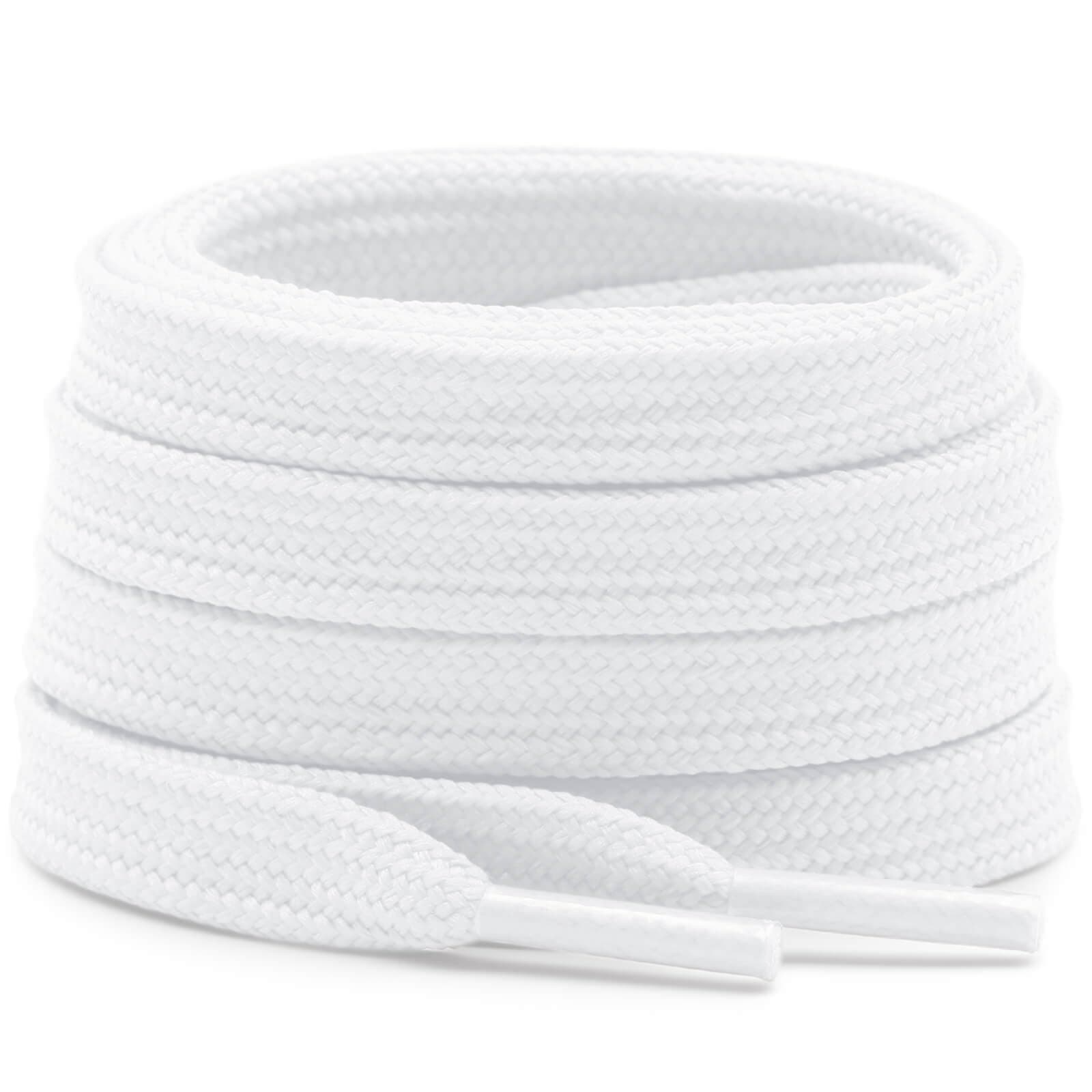 Solid Flat Shoe Laces: Hollow Thick Shoelaces for Sneakers 2 Pair