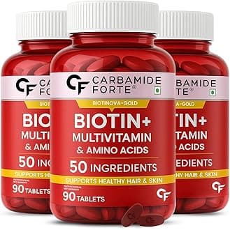 Biotin Supplement with 50 Multivitamin Ingredients for Women & Men - 90 Veg Tablets (Pack of 3)