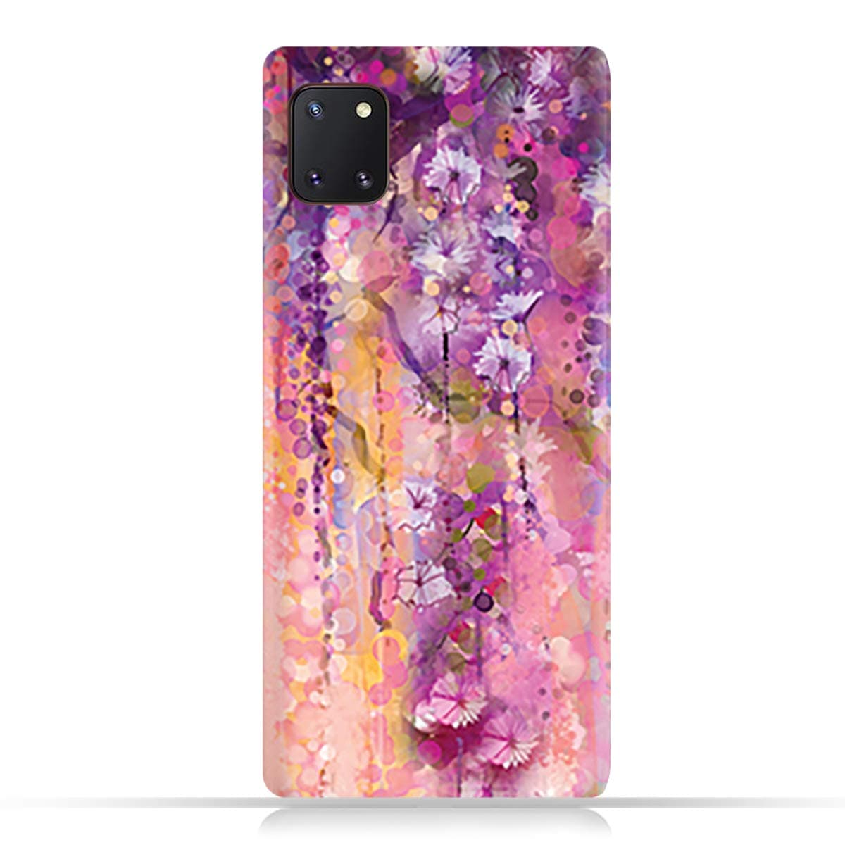 AMC Design TPU Mobile Case Cover for Samsung Galaxy note 10 lite with Artistic Purple Flowers Pattern