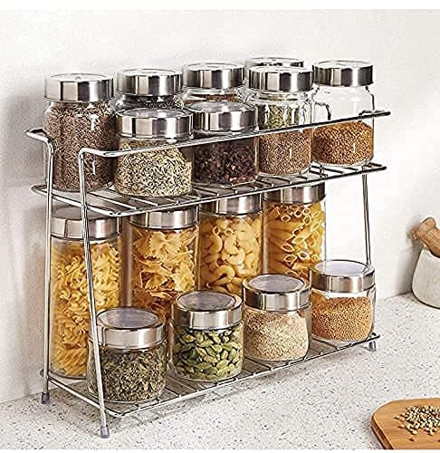 Tabletop Spice Rack For Your Kitchen_Countertop Spice s And Masala Rack 2 -Tiered Shelf And 2 Layer Stainless Steel And Special Countertop Spice Rack