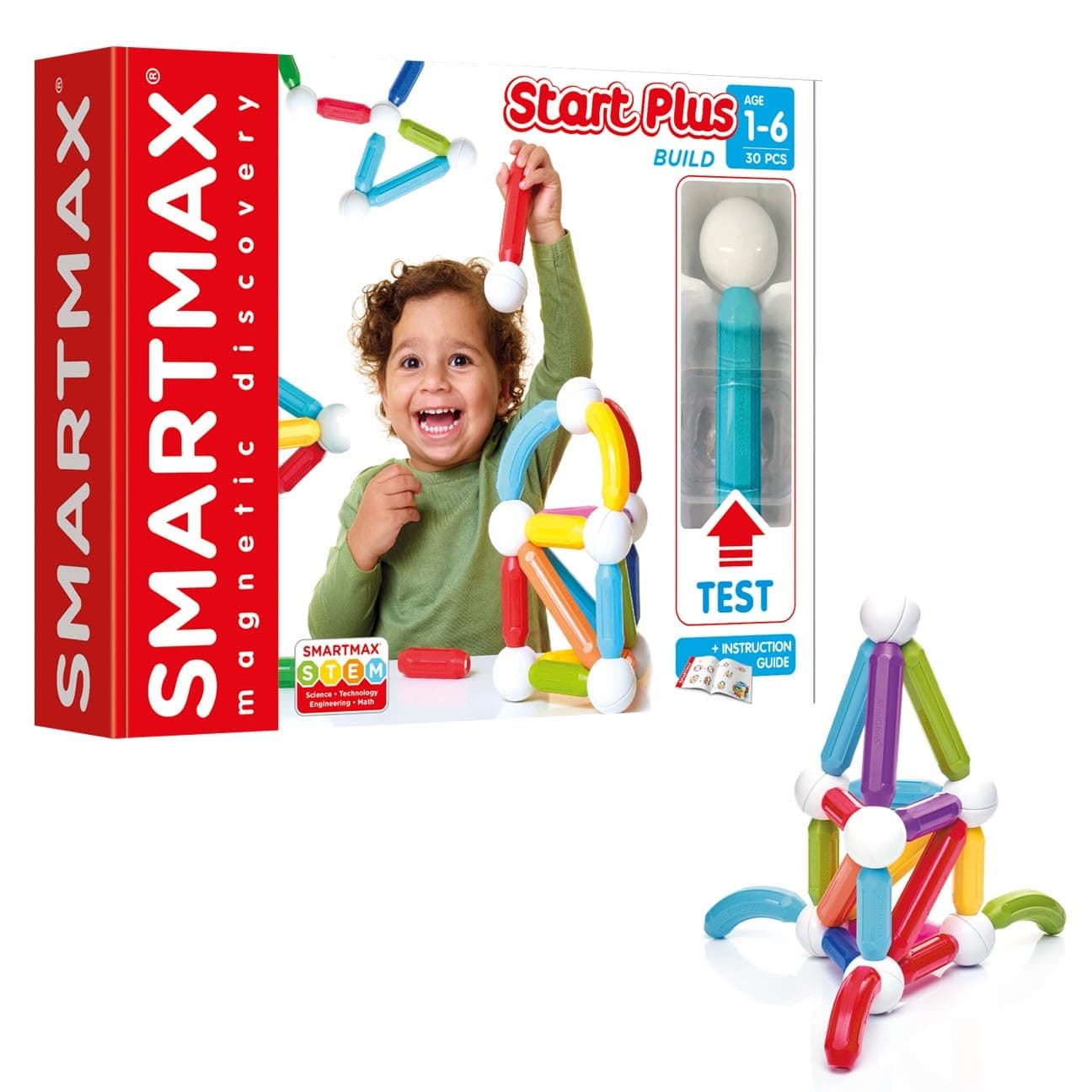 SMARTMAX Start Building Block, Multi-Coloured, 30 Pcs