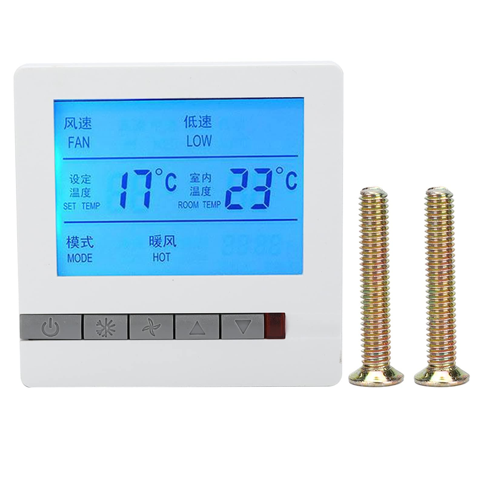 Garosa Digital Thermostat Intelligent Air Conditioner LCD Display Temperature Controller AC180‑260V Remote Control Function Fan-Coil Air-conditioning Thermostat Smart,thermostat