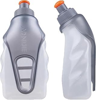 Running Water Bottle Leakproof Small Hydration Flask for Sports Hiking Cycling, Fits Vest Pack Belt (PP - 250ml - 1 Pcs with Clip)
