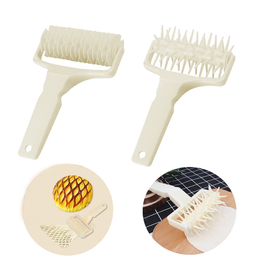 Fellibay Dough Docker Pizza Tool Baking Dough Cake Lattice Pastry Roller Cutter Machine Kitchen Gadgets Magic Maker for Kitchen DIY Pizza Cake Pie Homemade Pizzacraft Baking Tool