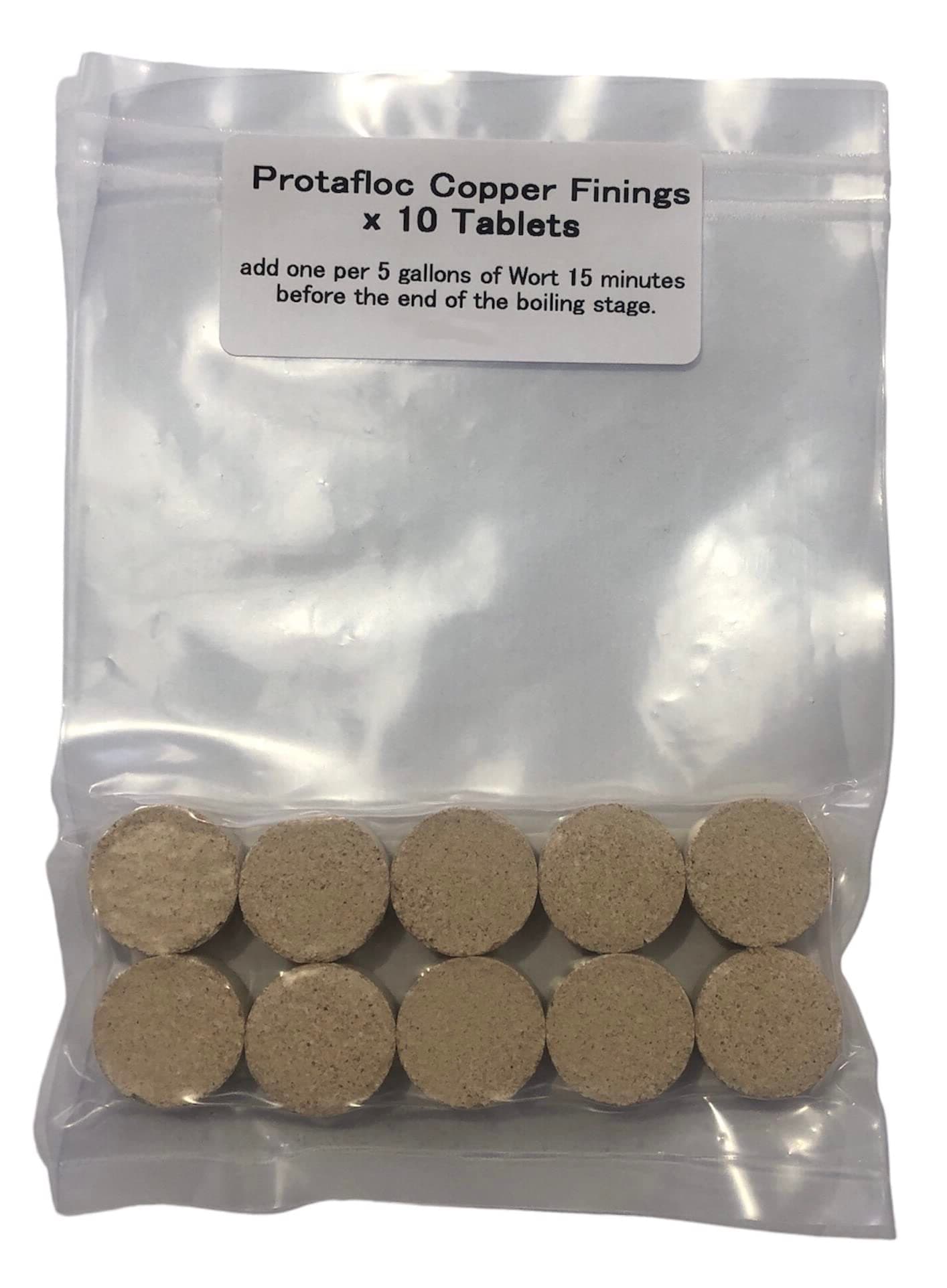 Pack of 10 Protafloc Tablets Copper Finings Tablets for Use Making Home Brew Beers Lagers Ales Homebrew