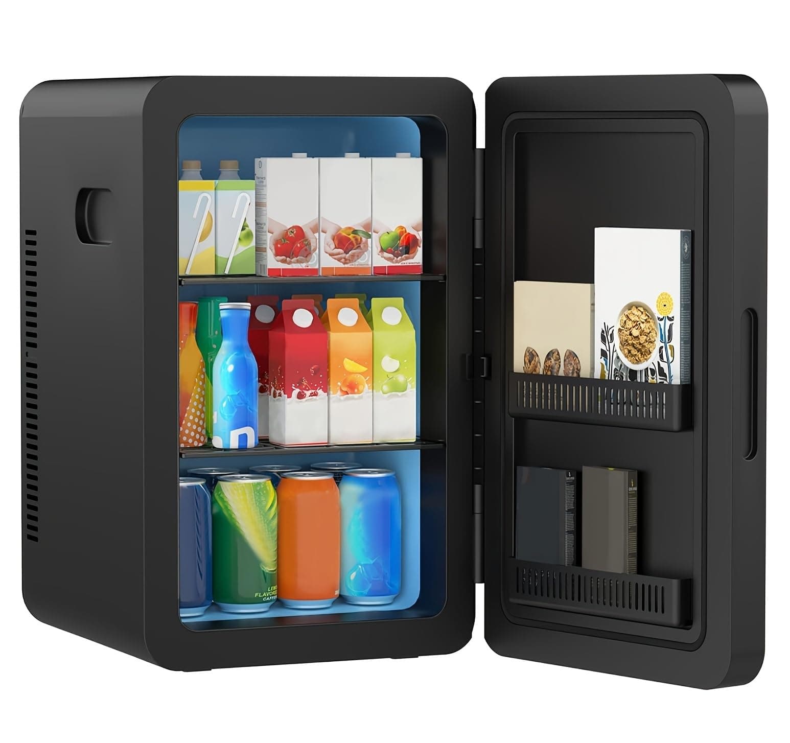 advwin 22L Mini Fridge for Bedroom, 30 Cans Portable Cooler & Warmer Compact Refrigerators with AC/DC Power for Skin Care, Beverage, Cosmetics, Food, Drinks, Office Desk Dorm Room