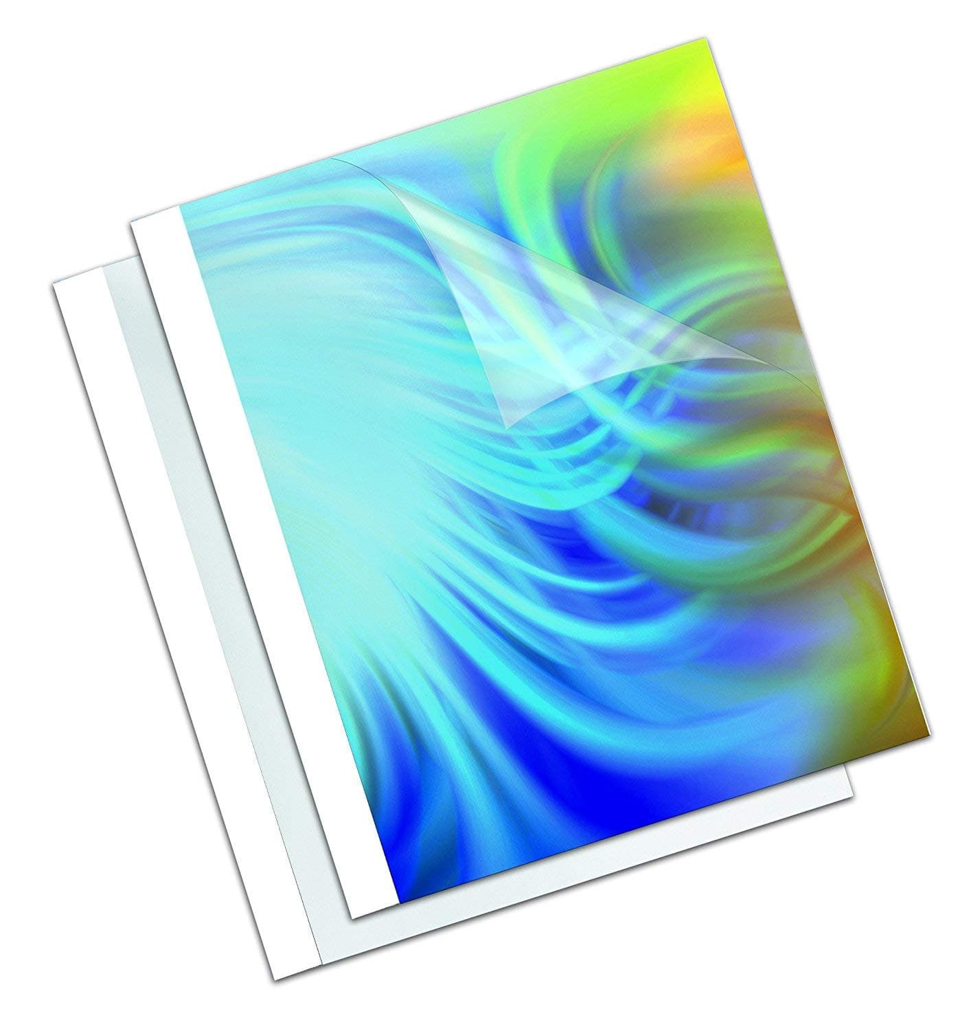 Fellowes 6mm Thermal Binding Covers - 44-60 Sheet Capacity - Pack of 100 White Thermal Binding Covers