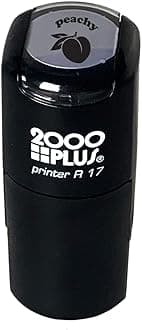 Peachy Stamp / 2000 Plus Self Inking Teacher Reward Stamper/Black Imprint Peach Fruit School Planner Worksheet Homework Test Stamp