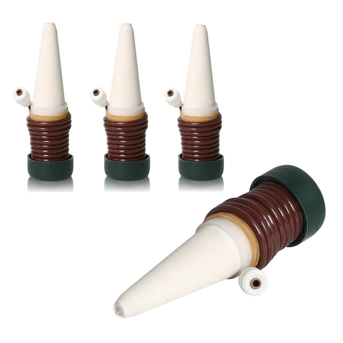 Nehearte Plant Self Watering System,4 Pack Ceramic Self Watering Spikes Automatic Flower and Drip Irrigation Watering Stakes System for Indoor&Outdoor Use,Great for Vacation Plant Waterer