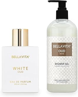 White Oud EDP Premium Long Lasting Fragrance Perfume 100ml & Shower Gel for Deep Cleansing, Hydrating, Softer Skin with Aloe Vera 500ml