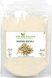 Shudh Online Safed Musli Powder Original (50 Gram), White Musli Churna, Swet Musli Pak, Safed Musali, Shwet Musali (Testosterone Booster)