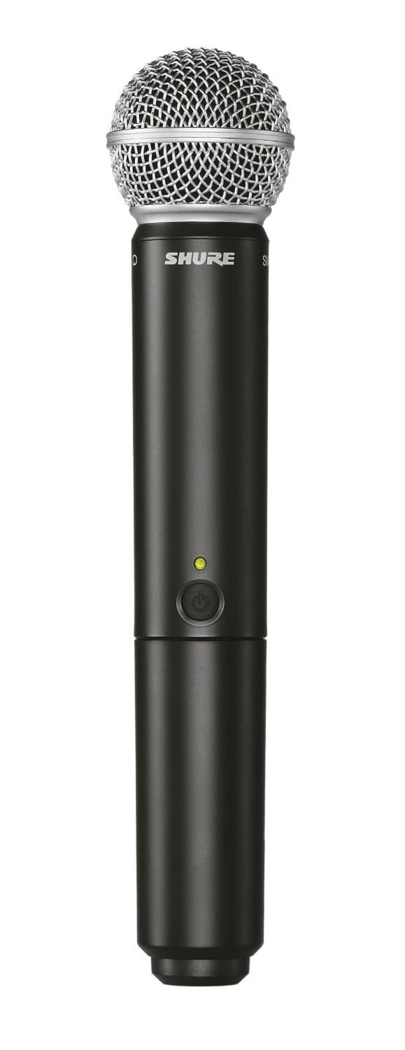 Shure BLX2/SM58 Handheld Wireless Transmitter with SM58 Vocal Mic Capsule - for use with BLX Wireless Microphone Systems (Receiver Sold Separately) | H8 Band