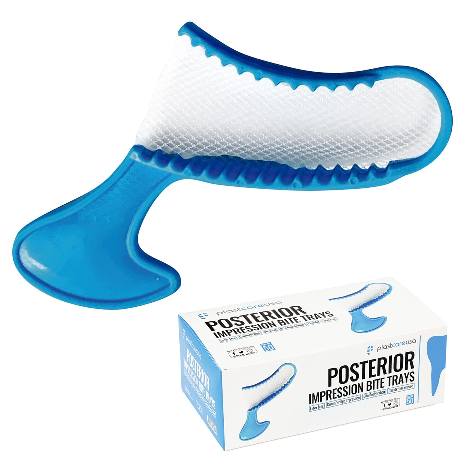 Dental Bite Registration Impression Trays, Posterior (35/Box)