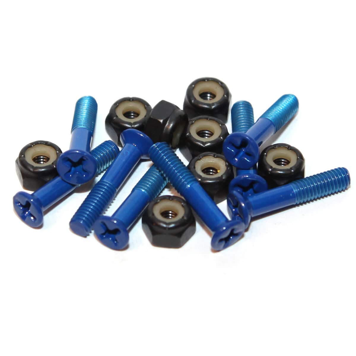 Standard Dark Blue Skateboard Hardware Set - 1"