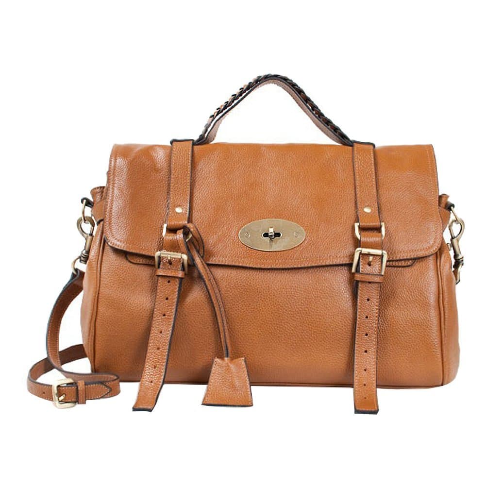 Cowhide Satchel Shoulder Daily Handbag