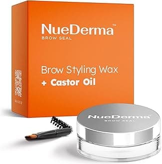 - Brow Seal with Castor Oil - Clear Eyebrow Gel, Waterproof Eyebrow Makeup, Styling Wax for Feathered & Fluffy Brows - 1 OZ