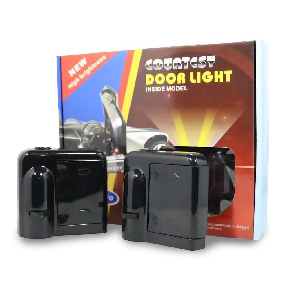 2Pcs 3D Car Door Step LED Welcome Logo Shadow Ghost Light Projector Lamp, No Drill Car Ghost Light Car Door Courtesy Lights Logo Fits All Car Models
